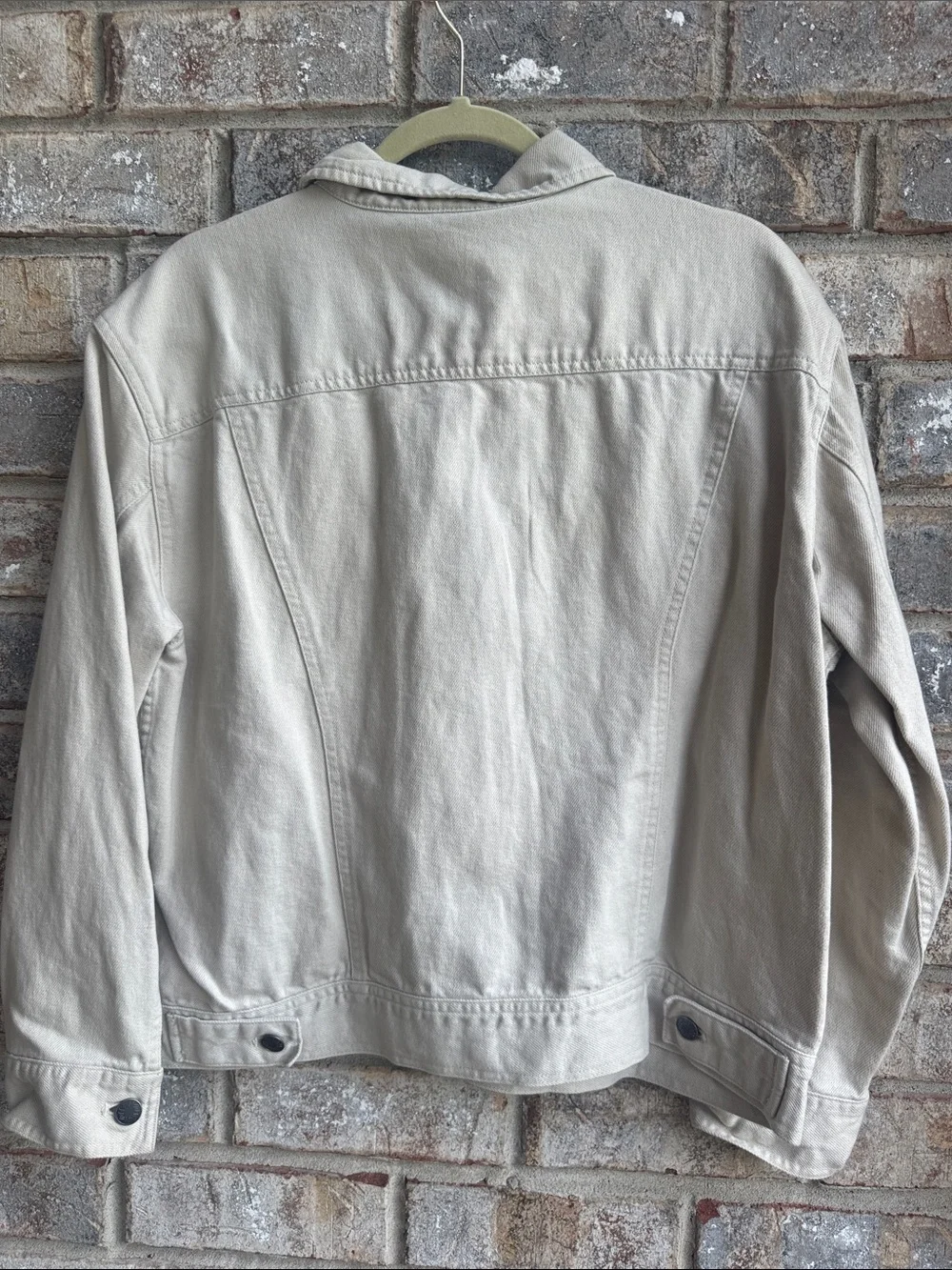 Vintage J. Jill Light Beige Button-Front lightweight denim Jacket
